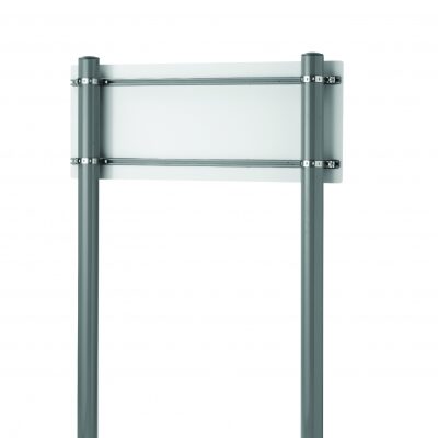 Track Post And Plate Sign System For Easy Assembly