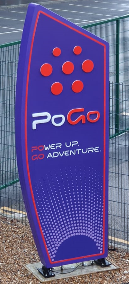 EV charging totem sign